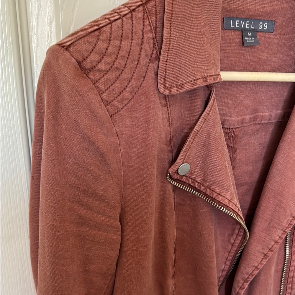 Level 99 Rust Color Moto Jacket - Picture 3 of 7